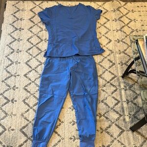 Seal blue med couture women’s scrub set